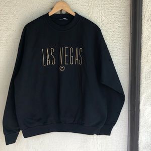 Las Vegas Black and Gold Embroidered Sweatshirt